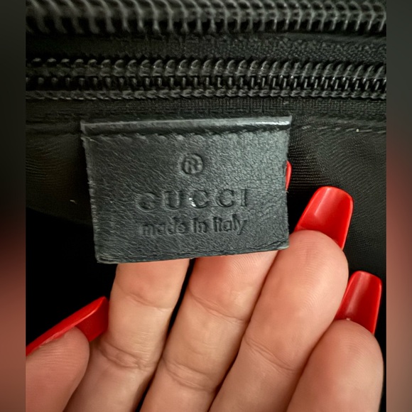 GUCCI Pewter Imprime Monogram Medium Zippered Cloth Shopping Tote - Picture 11 of 14